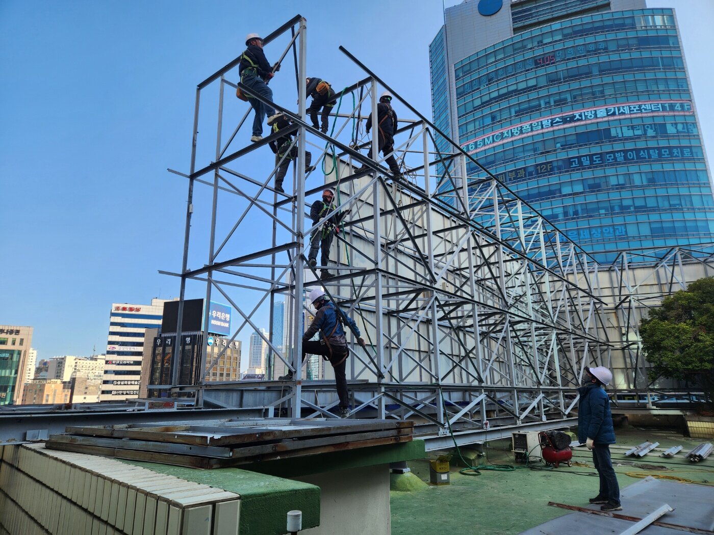 판교옥외전광판설치 IT기업 사무용 건물 LED 시공 GNS SIGN